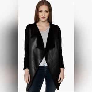 Velvet By Graham & Spencer French Terry Faux Sherpa Jacket Size XS